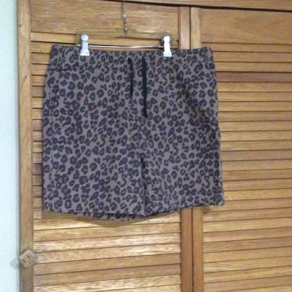 PacSun Leopard Print Shorts - Brown and Black